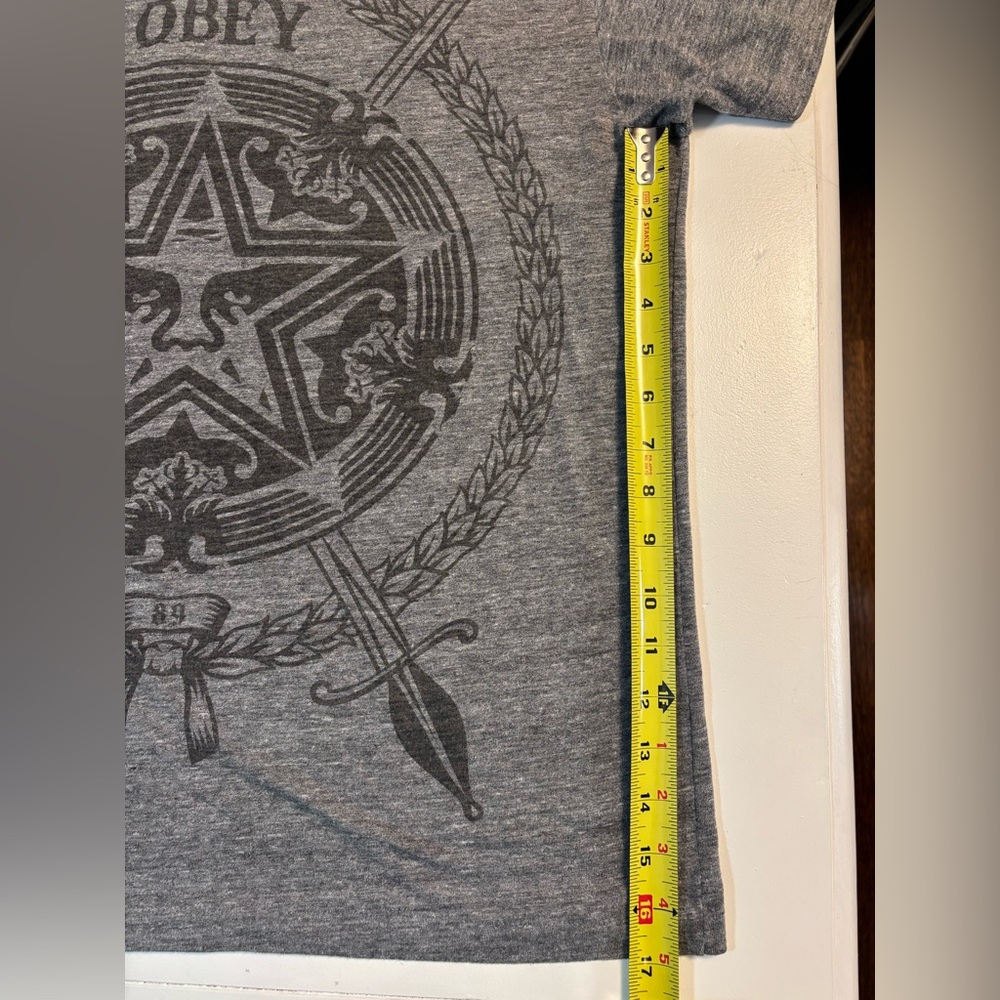 Obey Charcoal Heather Gray Graphic Tee T Shirt Unisex Andre the Giant VTG - Picture 8 of 10